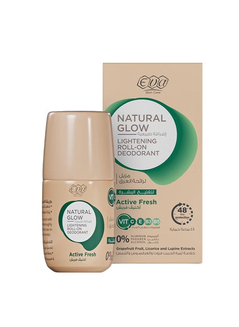 Eva Skin Care Natural Glow Lightening Roll On Deodorant - Active Fresh - Image 1